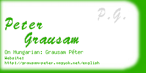 peter grausam business card